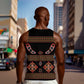 Cameroon Traditional Toghu Pattern Men Tank Top