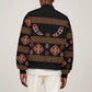 Cameroon Traditional Toghu Pattern Sleeve Zip Bomber Jacket