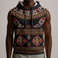 Cameroon Traditional Toghu Pattern Sleeveless Hoodie - African Pride