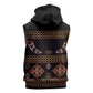 Cameroon Traditional Toghu Pattern Sleeveless Zip Hoodie - African Pride