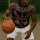 Cameroon Traditional Toghu Pattern Sleeveless Zip Hoodie - African Pride