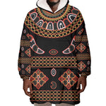 Cameroon Traditional Toghu Pattern Wearable Blanket Hoodie