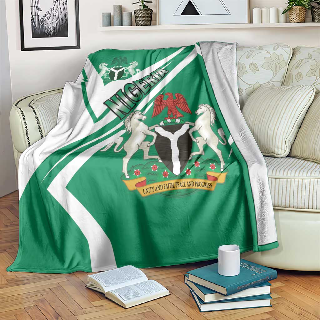 Nigeria Coat Of Arms Sporty Style Blanket