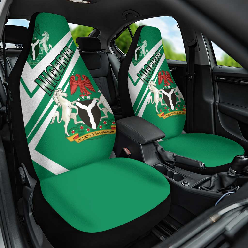 Nigeria Coat Of Arms Sporty Style Car Seat Cover
