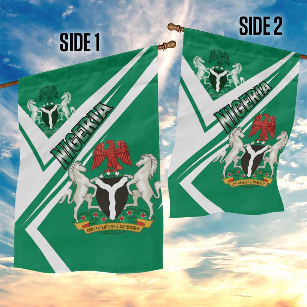 Nigeria Coat Of Arms Sporty Style Garden Flag