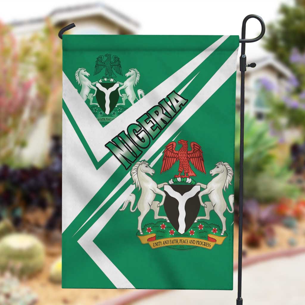 Nigeria Coat Of Arms Sporty Style Garden Flag