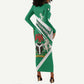 Nigeria Coat Of Arms Sporty Style Long Sleeve Bodycon Dress LT15