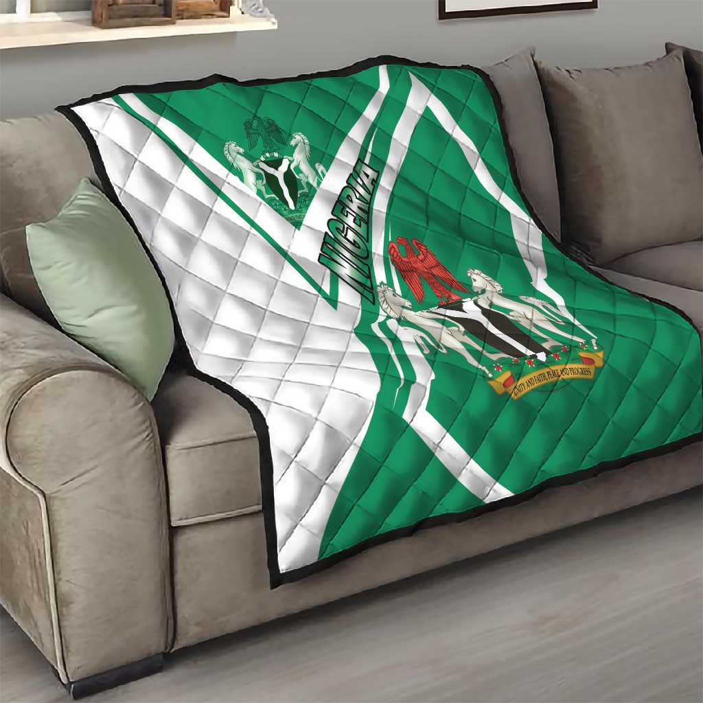Nigeria Coat Of Arms Sporty Style Quilt