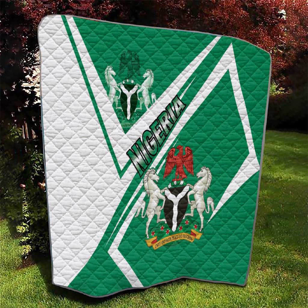 Nigeria Coat Of Arms Sporty Style Quilt