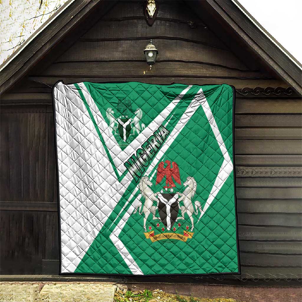 Nigeria Coat Of Arms Sporty Style Quilt