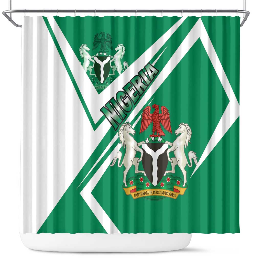 Nigeria Coat Of Arms Sporty Style Shower Curtain