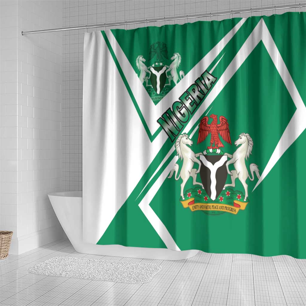 Nigeria Coat Of Arms Sporty Style Shower Curtain