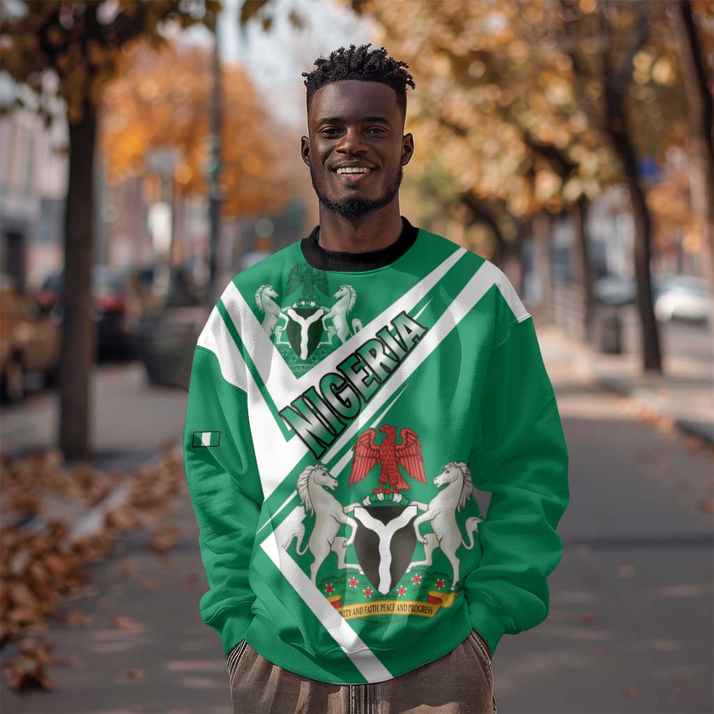 Nigeria Coat Of Arms Sporty Style Sweatshirt