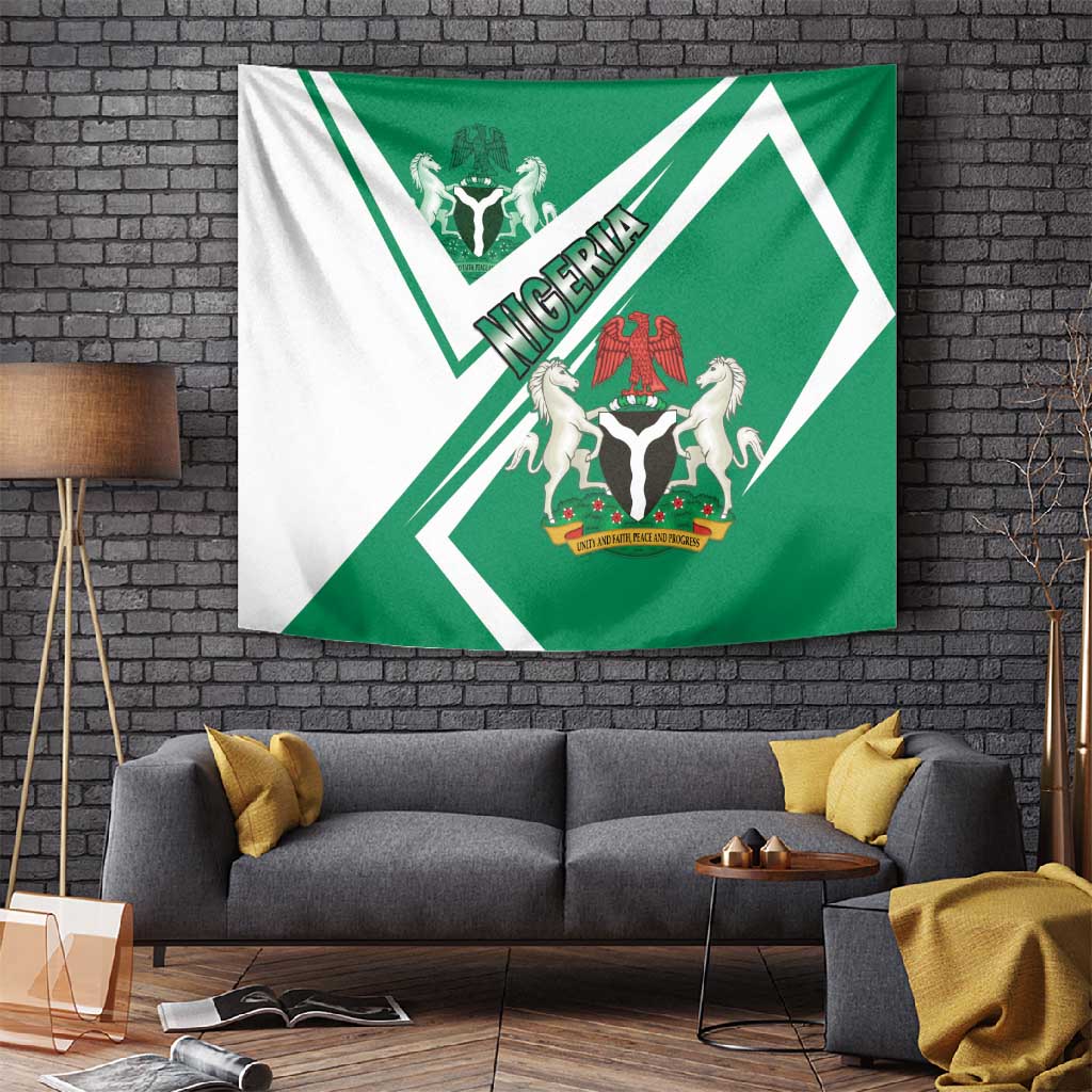 Nigeria Coat Of Arms Sporty Style Tapestry