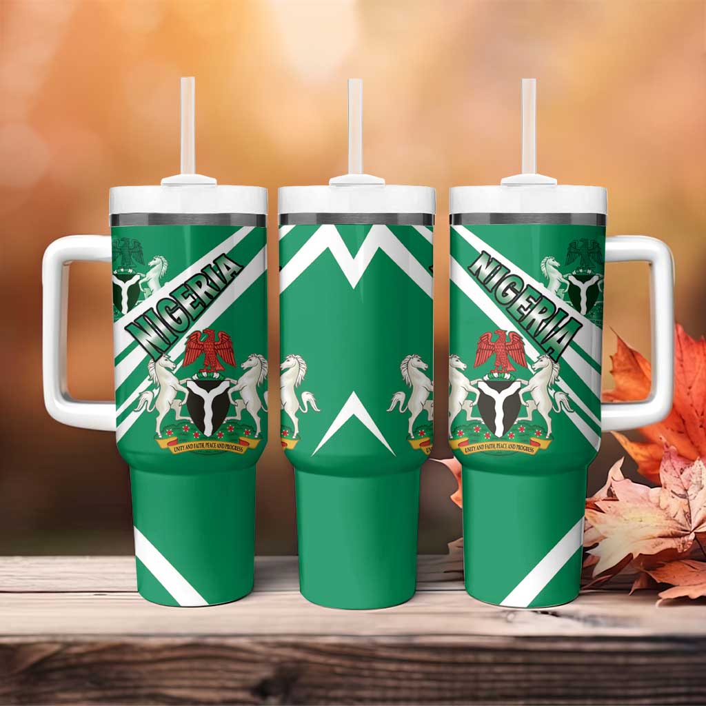 Nigeria Coat Of Arms Sporty Style Tumbler With Handle