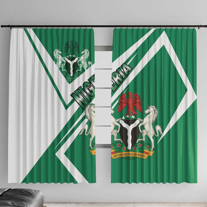 Nigeria Coat Of Arms Sporty Style Window Curtain
