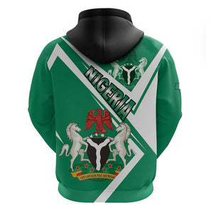 Nigeria Coat Of Arms Sporty Style Zip Hoodie