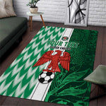 Custom Nigeria Football Area Rug Go Champions
