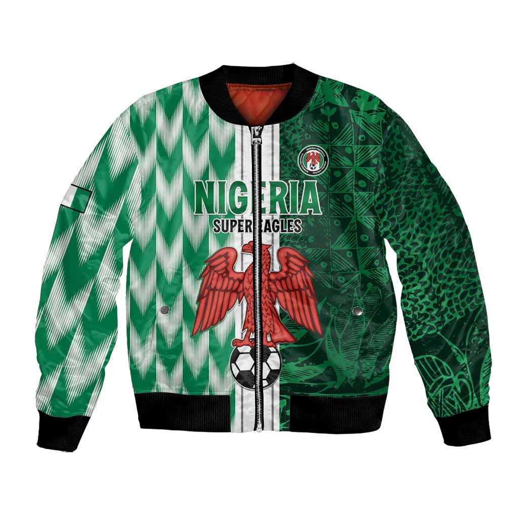 Custom Nigeria Football Bomber Jacket Go Champions