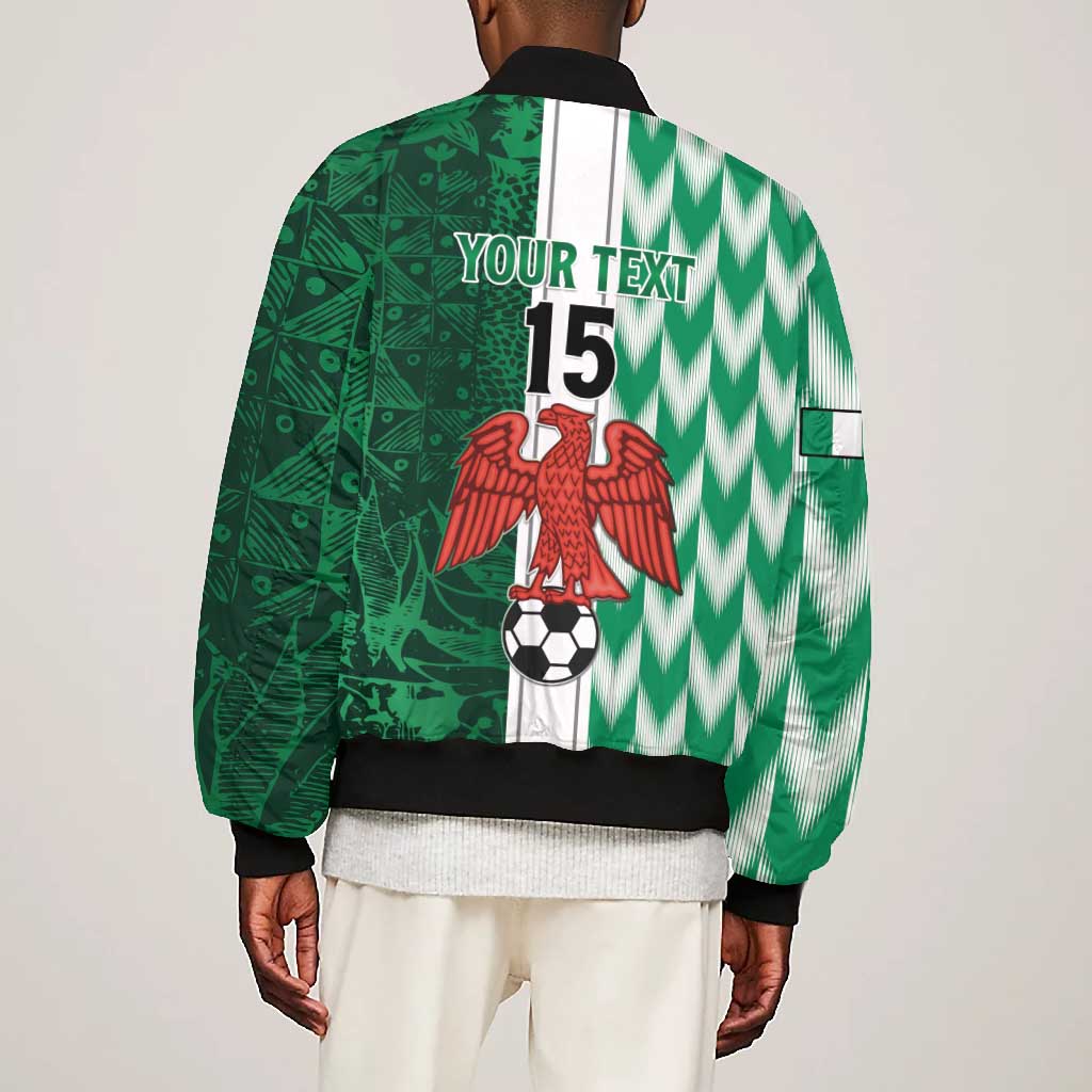 Custom Nigeria Football Bomber Jacket Go Champions