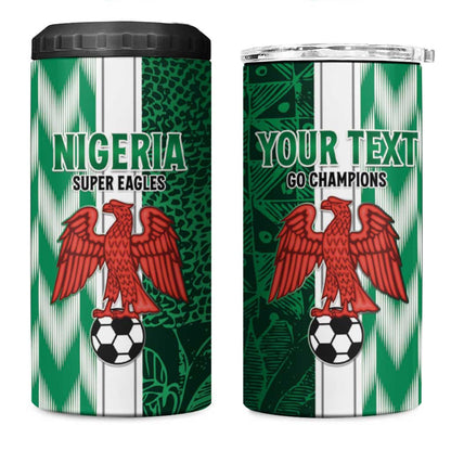Custom Nigeria Football 4 in 1 Can Cooler Tumbler Go Champions