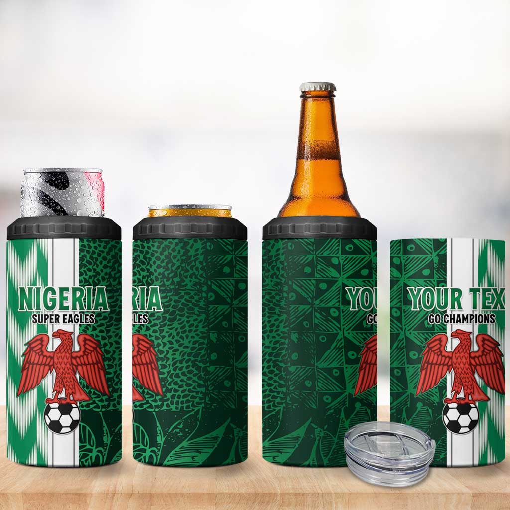 Custom Nigeria Football 4 in 1 Can Cooler Tumbler Go Champions
