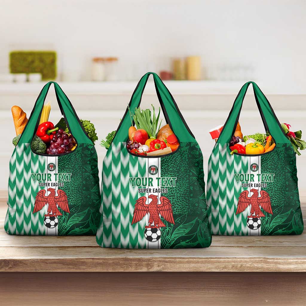 Custom Nigeria Football Grocery Bag Go Champions
