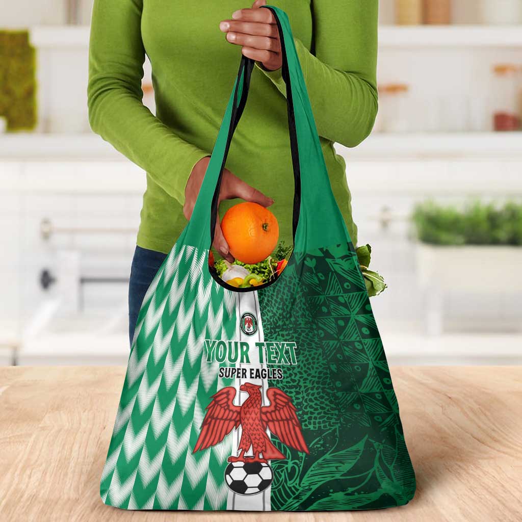 Custom Nigeria Football Grocery Bag Go Champions
