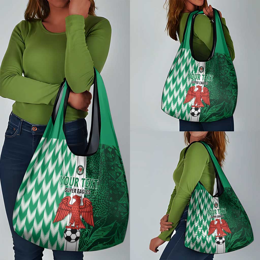 Custom Nigeria Football Grocery Bag Go Champions