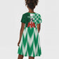 Custom Nigeria Football Kid Short Sleeve Dress Go Champions