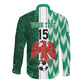 Custom Nigeria Football Long Sleeve Button Shirt Go Champions
