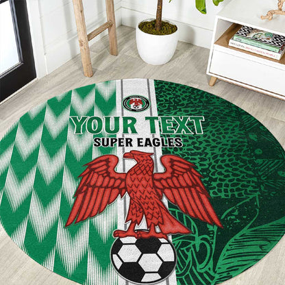 Custom Nigeria Football Round Carpet Go Champions