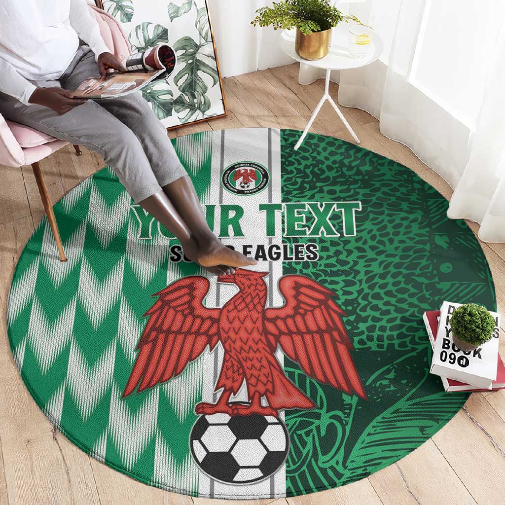 Custom Nigeria Football Round Carpet Go Champions