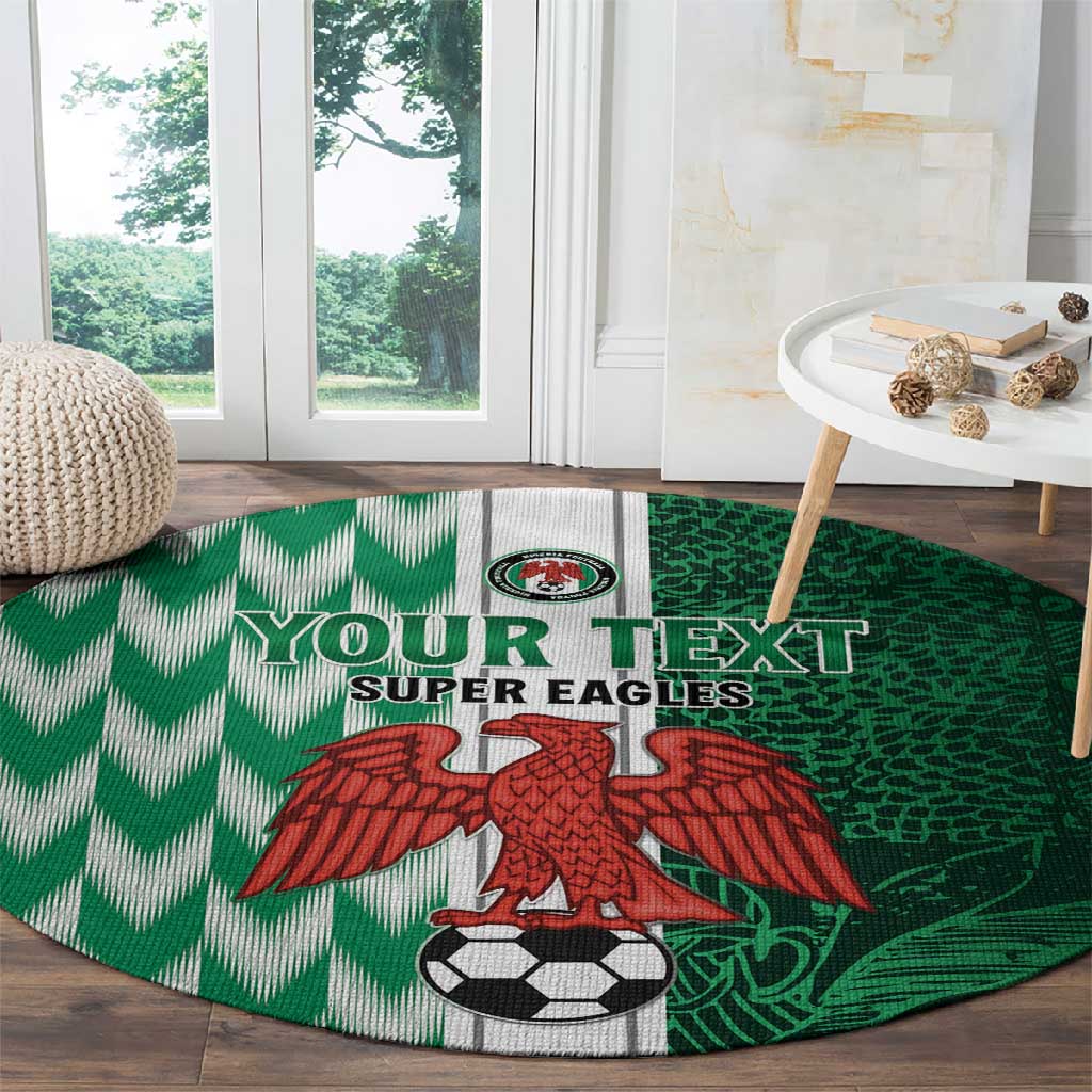 Custom Nigeria Football Round Carpet Go Champions
