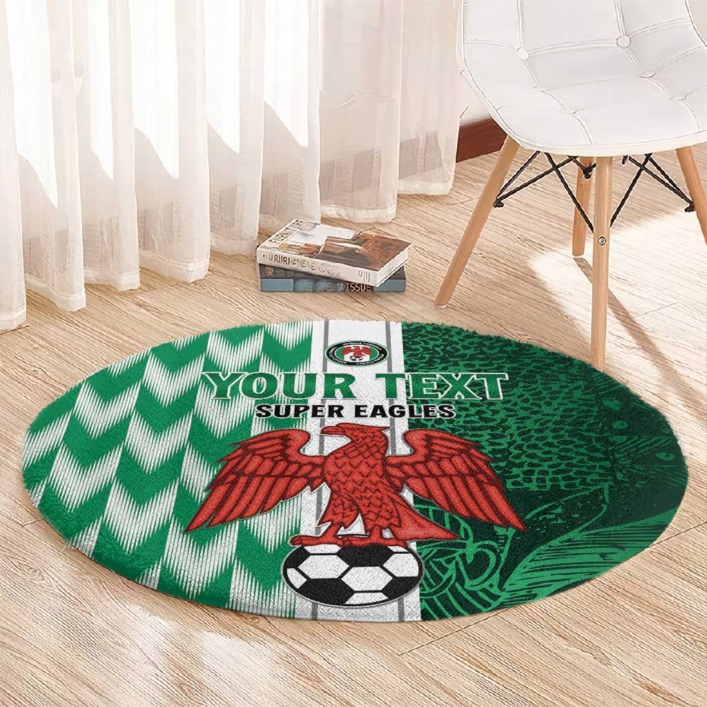 Custom Nigeria Football Round Carpet Go Champions