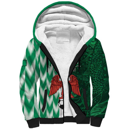Custom Nigeria Football Sherpa Hoodie Go Champions