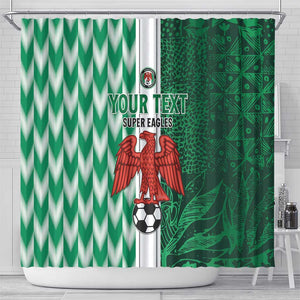 Custom Nigeria Football Shower Curtain Go Champions