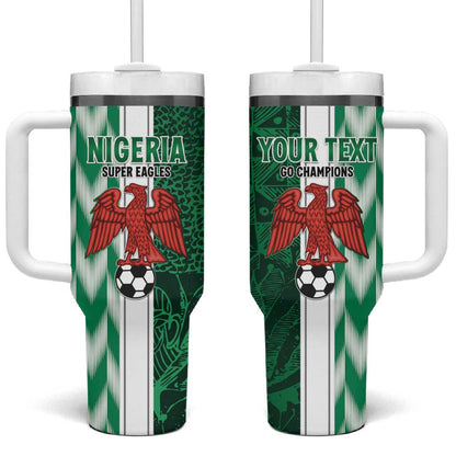 Custom Nigeria Football Tumbler With Handle Go Champions