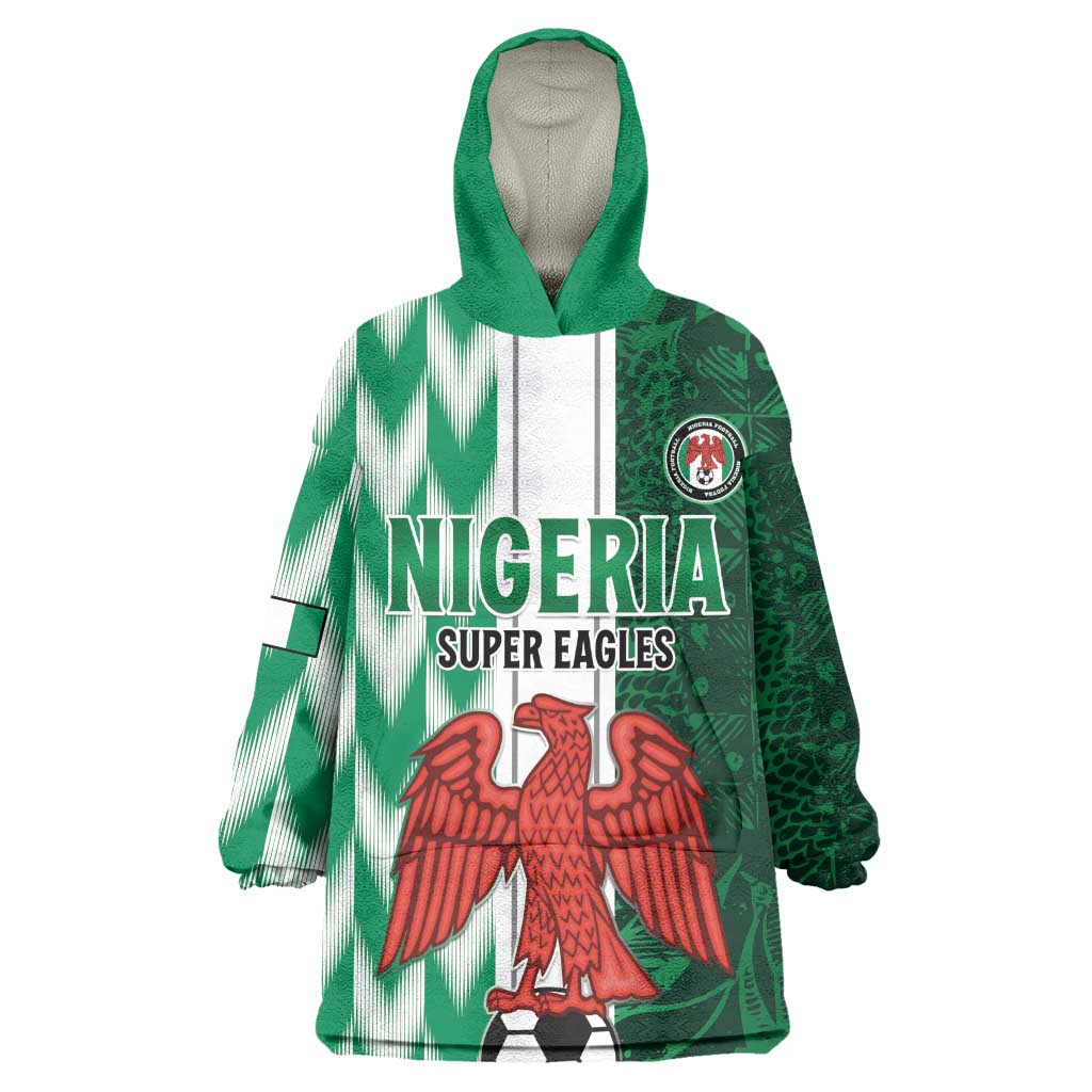 Custom Nigeria Football Wearable Blanket Hoodie Go Champions