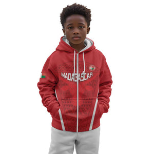 Custom Madagascar Football Kid Hoodie Go Champions
