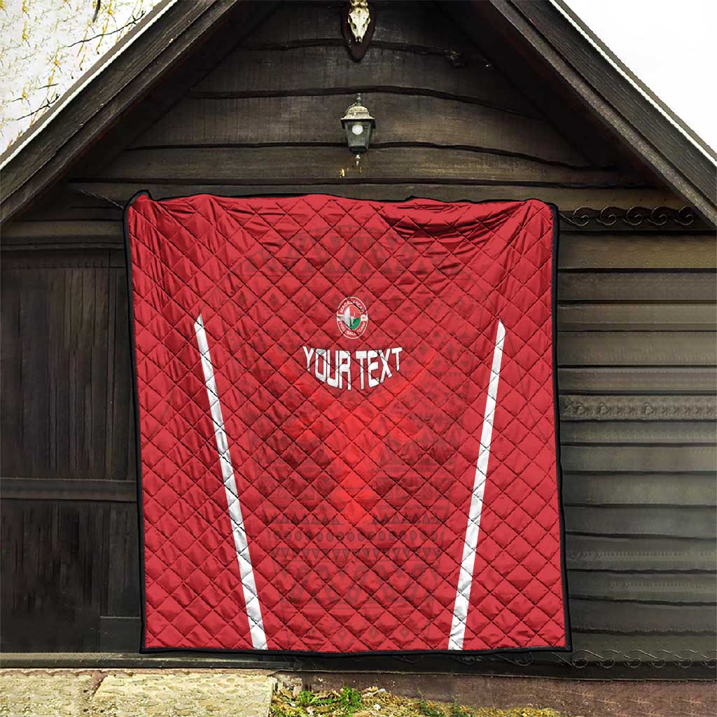 Custom Madagascar Football Quilt Go Champions