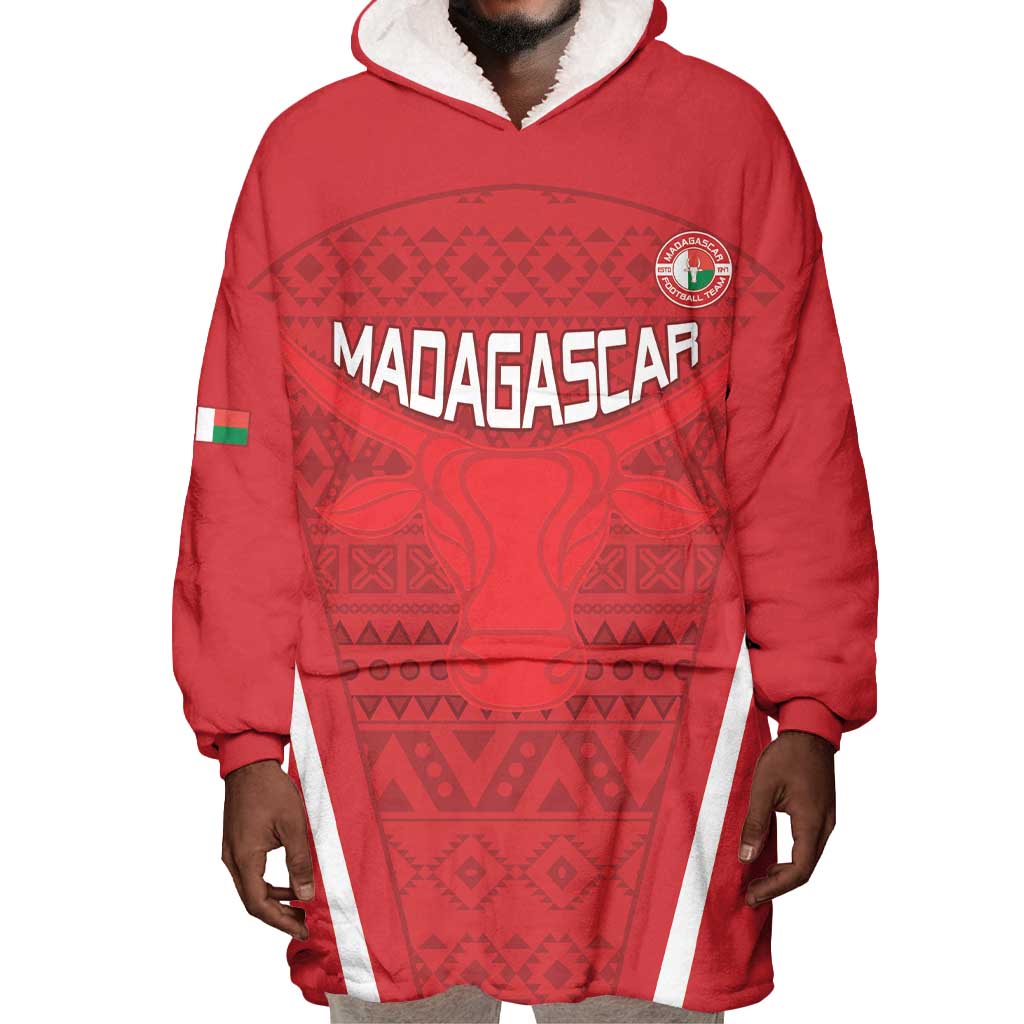 Custom Madagascar Football Wearable Blanket Hoodie Go Champions