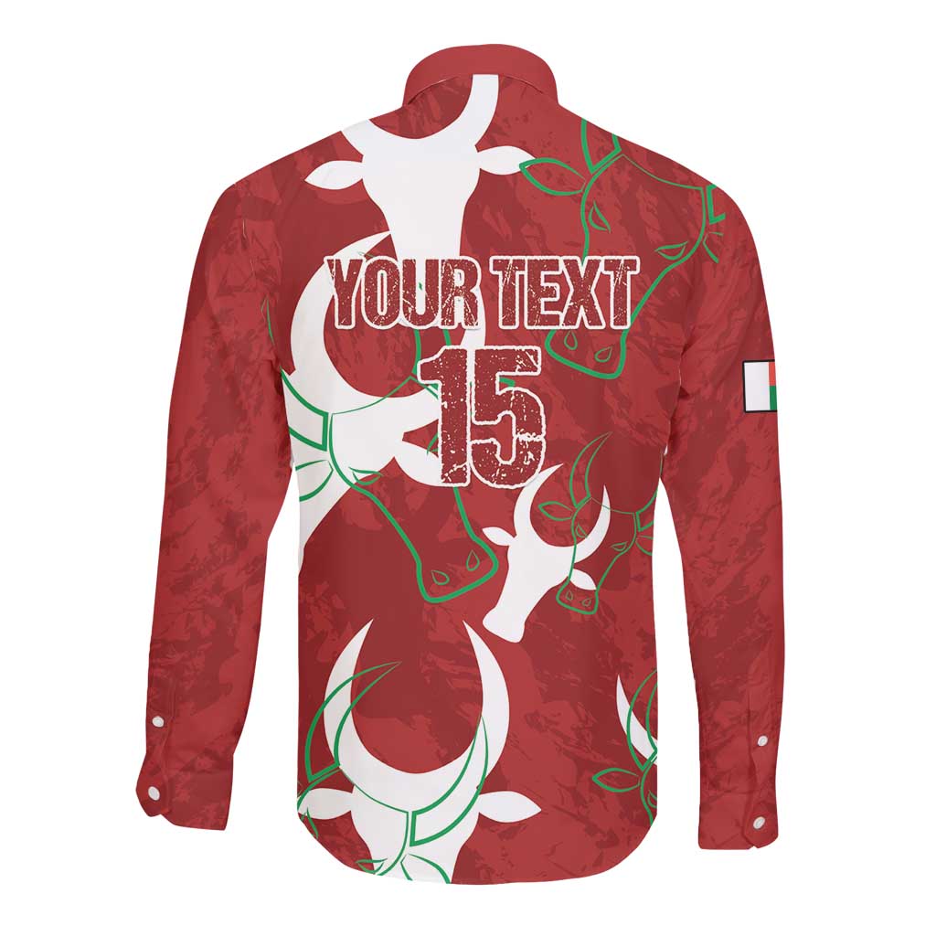 Custom Madagascar Football Long Sleeve Button Shirt Allez Barea