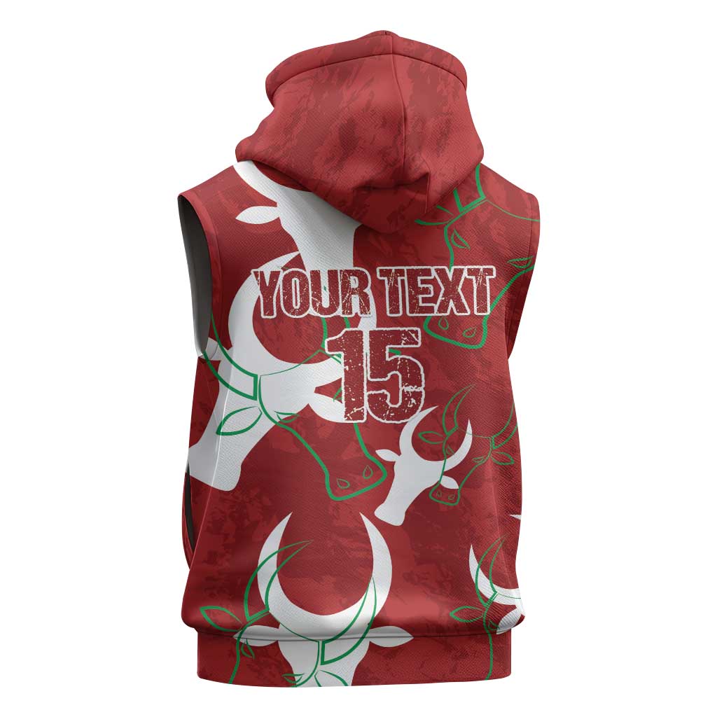 Custom Madagascar Football Sleeveless Hoodie Allez Barea - African Pride