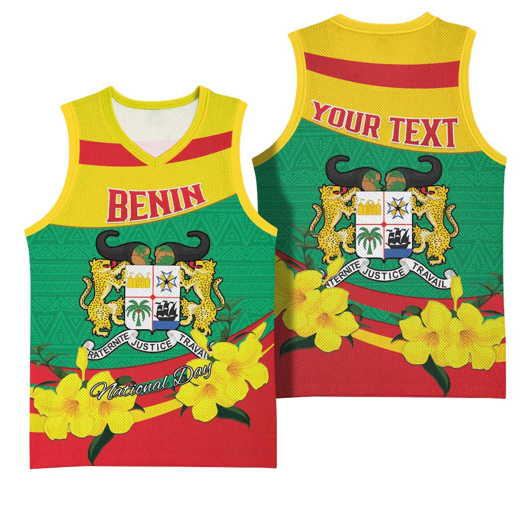 Personalized Happy Benin National Day Basketball Jersey Fraternite Justice Travail LT15