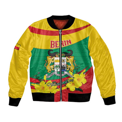 Personalized Happy Benin National Day Bomber Jacket Fraternite Justice Travail