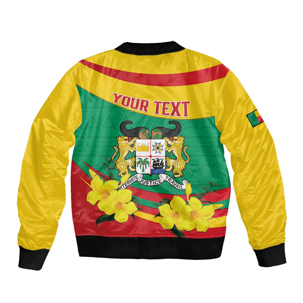 Personalized Happy Benin National Day Bomber Jacket Fraternite Justice Travail