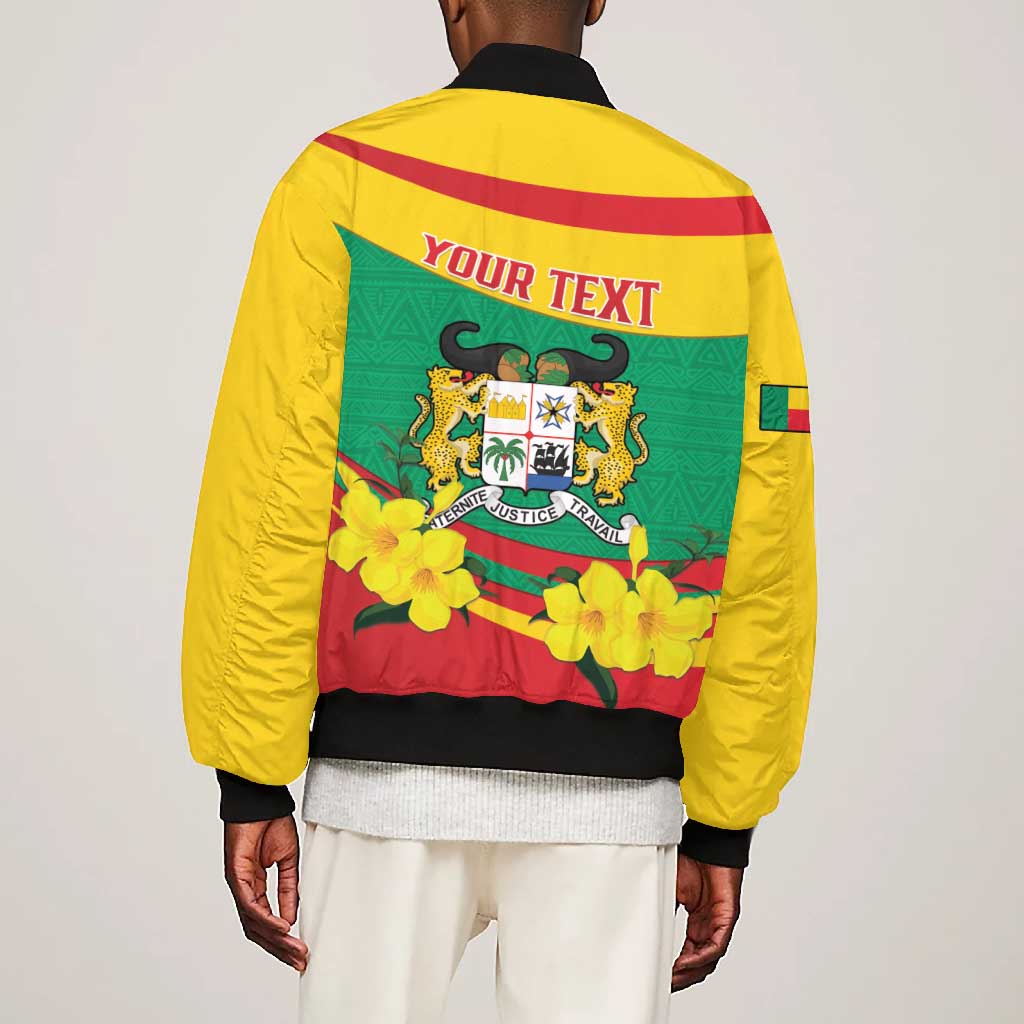Personalized Happy Benin National Day Bomber Jacket Fraternite Justice Travail