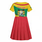 Personalized Happy Benin National Day Kid Short Sleeve Dress Fraternite Justice Travail