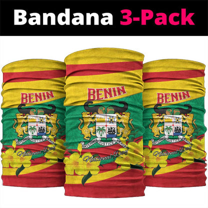 Happy Benin National Day Neck Gaiter Fraternite Justice Travail LT15